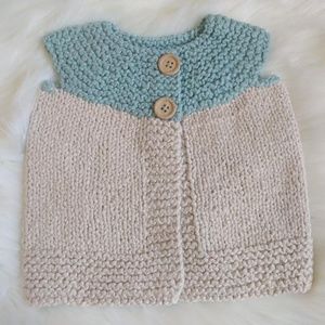 INFANT HAND KNITTED SWEATER VEST UNISEX